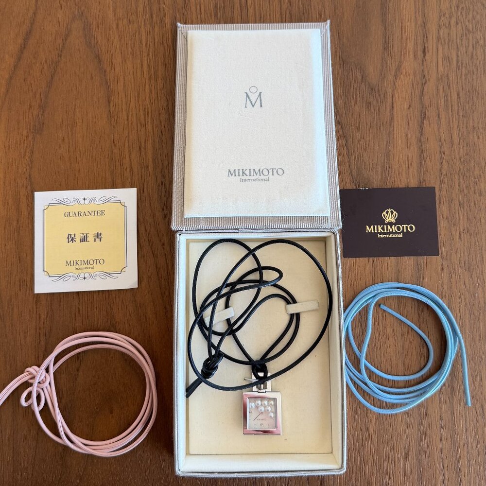 MIKIMOTO PEARLPENDANT NECKLACE WATCH - Picture 9 of 9